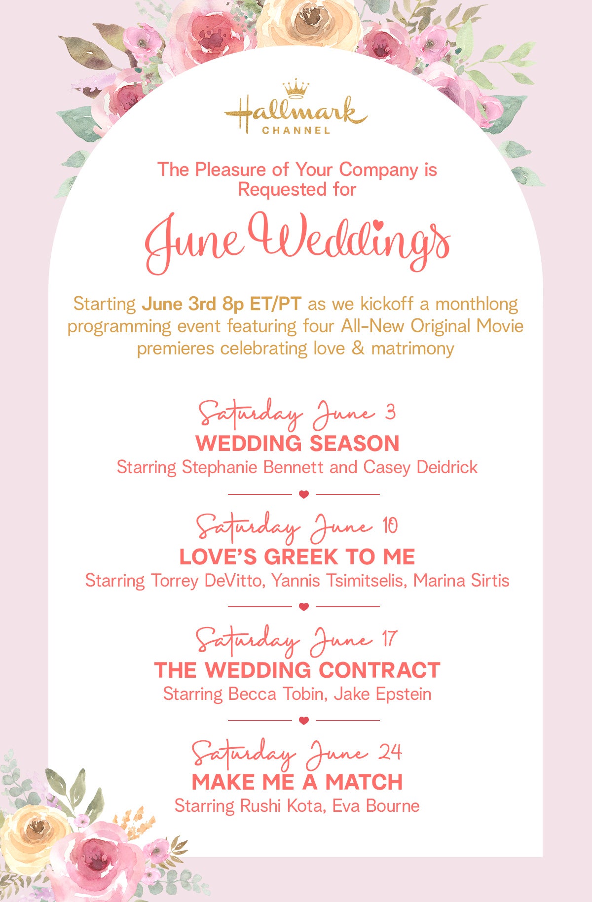 Hallmark channel june 2025 weddings